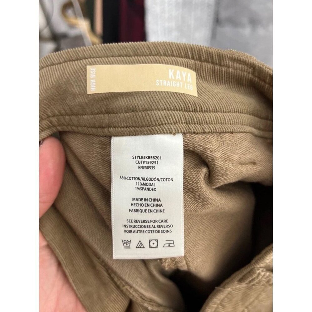 Kut from the Kloth Kaya High Rise Straight Leg Corduroy Pants Tan Size 4 Women’s - Picture 4 of 5